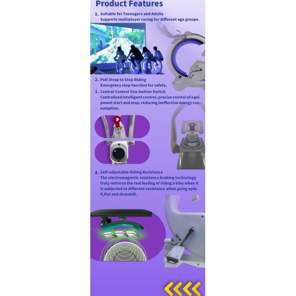 Interactive Bike Simulator Indoor Racing Projection Self Adjustable Riding Resistance