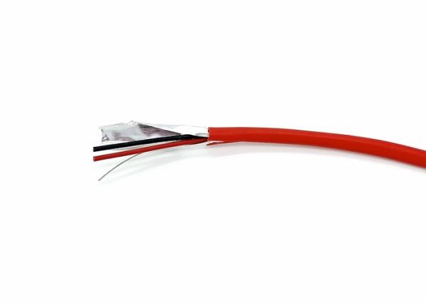 2 núcleos protegeram o cabo do alarme de incêndio, cobre desencapado flexível resistente ao calor do cabo 22AWG