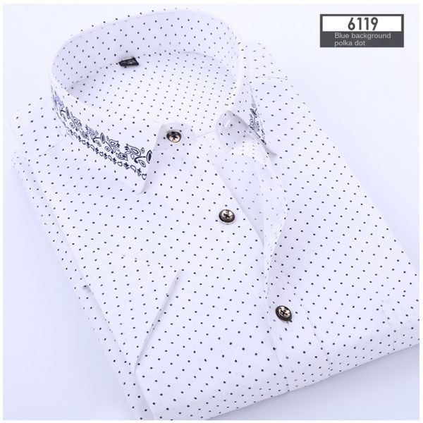 Polyester Fiber Men's Summer Floral Print Short-Sleeved Shirt Casual and Youth Design