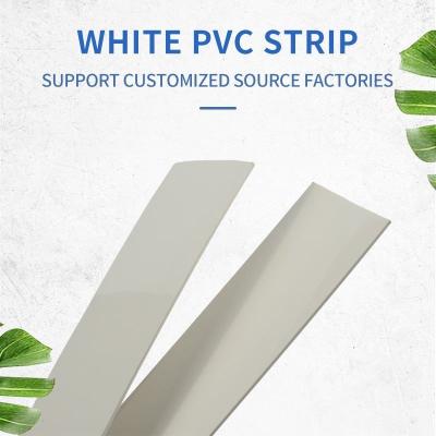 Tape décorative en plastique en PVC à garniture lisse blanche