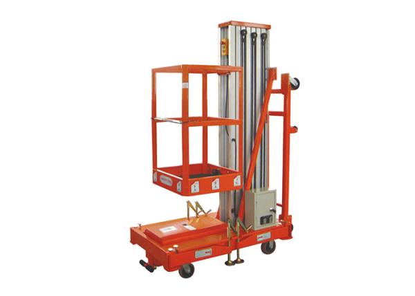 Capacidade de alumínio 120Kg da plataforma de trabalho aéreo do único mastro GTWY-1200