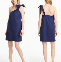 Summer chambray midi linen dress with a fit & flare silhouette and a button up front