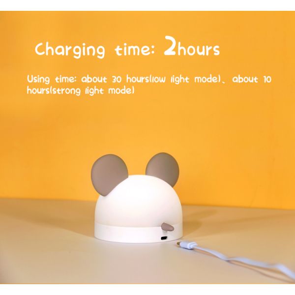 Lâmpada de brinquedo de silicone com silicone suave e 7 cores mudando