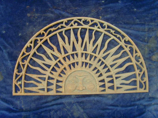 Antique Outdoor Decorative Cast Iron Doormat Rectangle Shape With Openwork Pattern