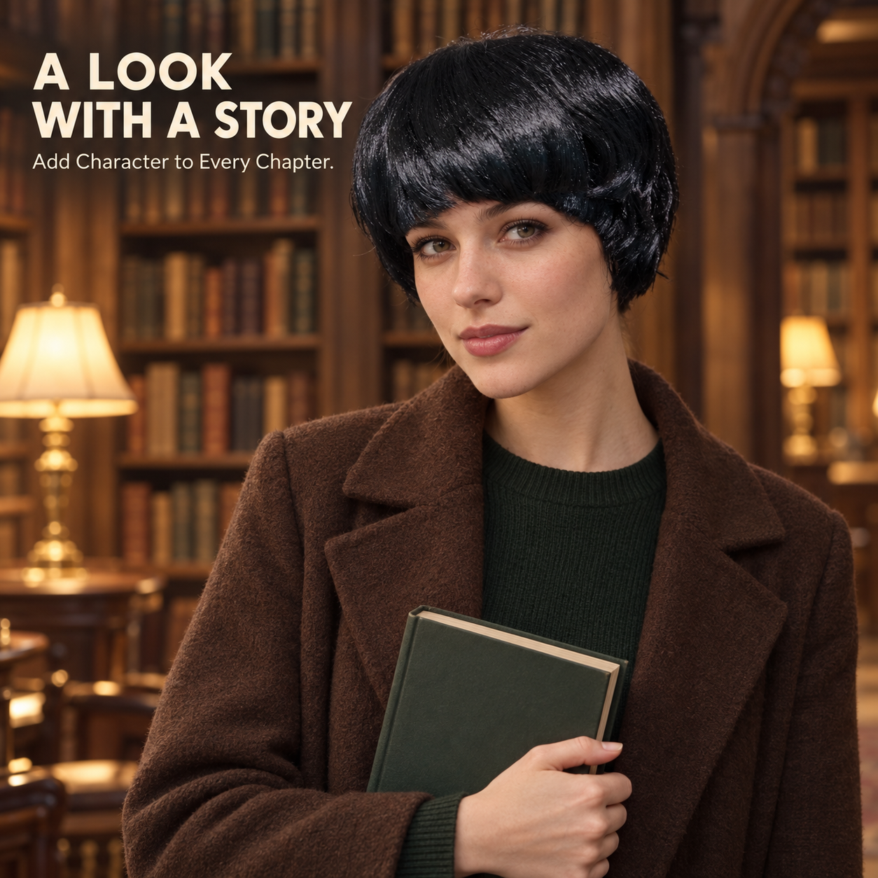 Black Short Mushroom Bowl Cut Wig with Straight Bangs, Men Women Synthetic Costume Wig, Asymmetrical Bob Wig, Ideal for Anime Cosplay, Halloween Party, Fancy Dress, Comic Con, Themed Role Play & Stage