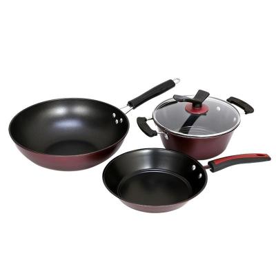 Mirror Finished Non Stick Cookware Set Food Grade Stainless Steel With Handle