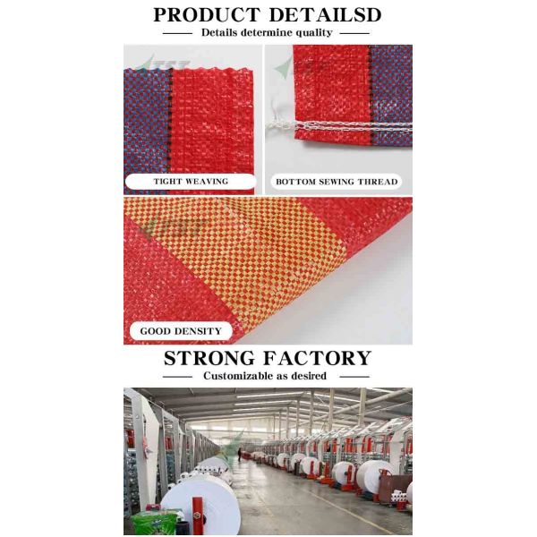Multicolor Clown Sack PP Woven Bag With Strips For Industry And Agriculture