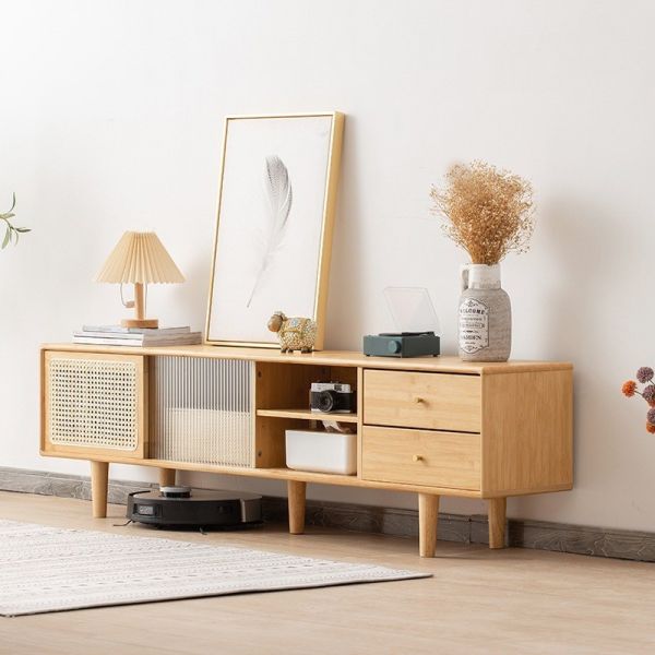 Living Room Furniture TV Stand with Drawers, Storage Rack Cabinet Standing Shelf