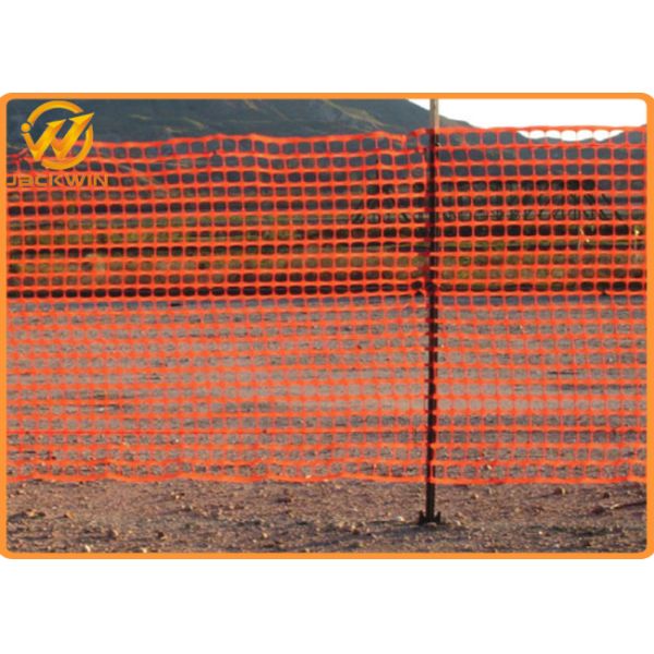 Eco Friendly Plastic Barrier Fencing , Construction Safety Plastic Mesh Netting