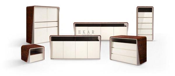 Modern Dining Room Cabinet Italian Design Veneer High Gloss Sideboard  W006D7