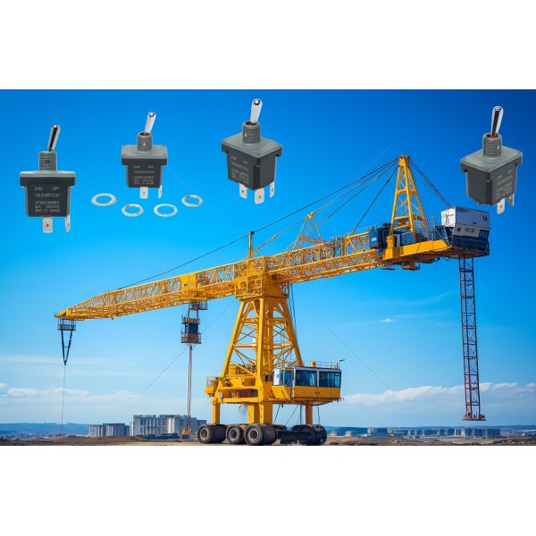Industrial Toggle Switch Double Pole Metal Handle With PC Terminal For Cranes
