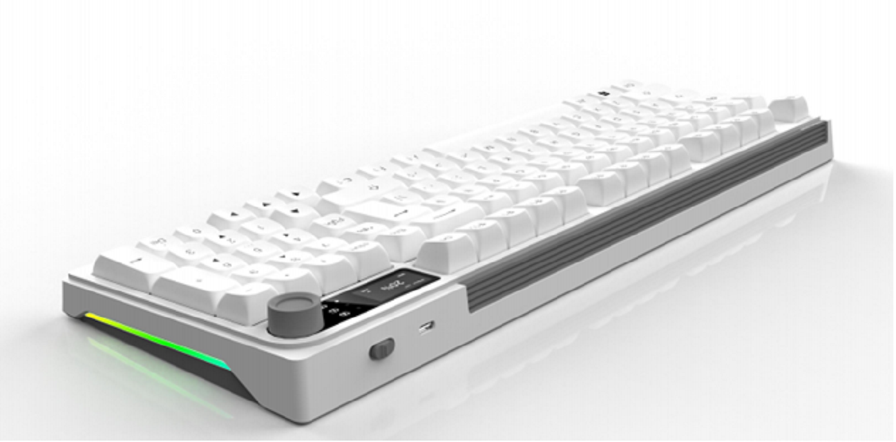Triple-Mode Mechanical Keyboard,Hot-Swappable, 3000mAh, Full Anti-Ghosting, Mixed Color Keycaps