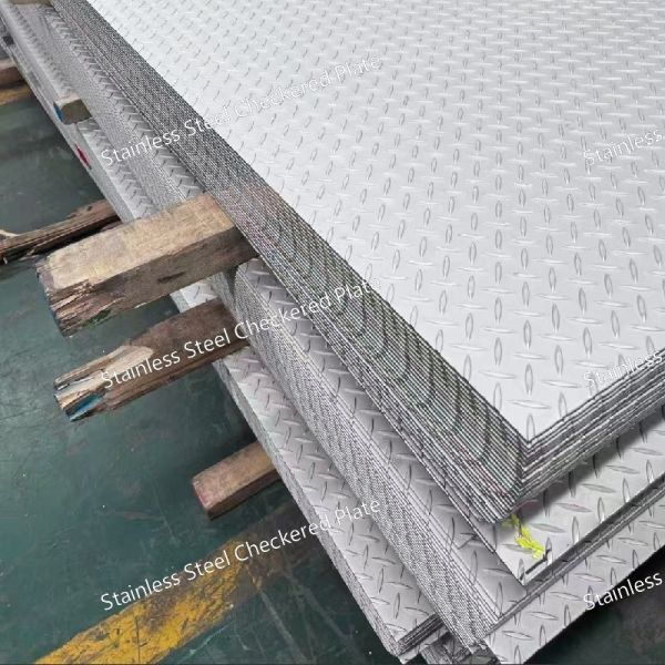 304 Stainless Steel Checkered Plate Thickness 3.0mm 4.0mm 5.0mm 6.0mm For Floor