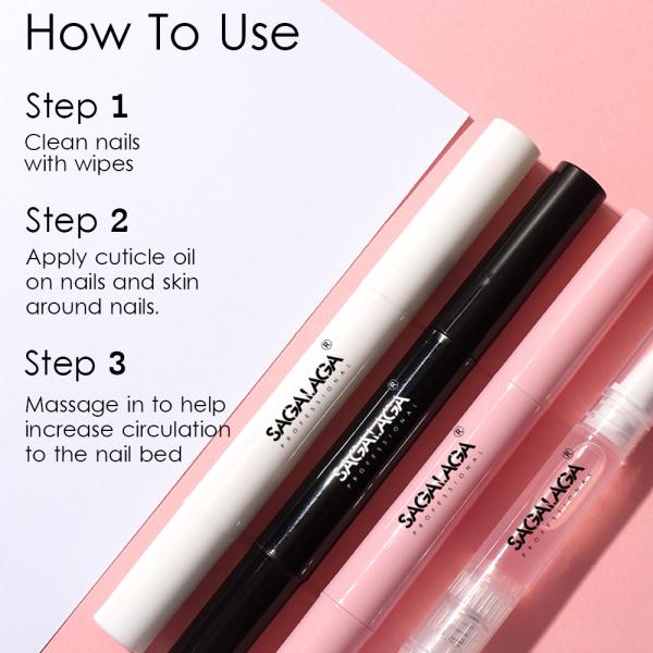 Revitalizing Format Rose Gold Nail Cuticle Oil Pen Custom Oil Cuticle Nails Private Label Oil Pen Tube With Logo Brush