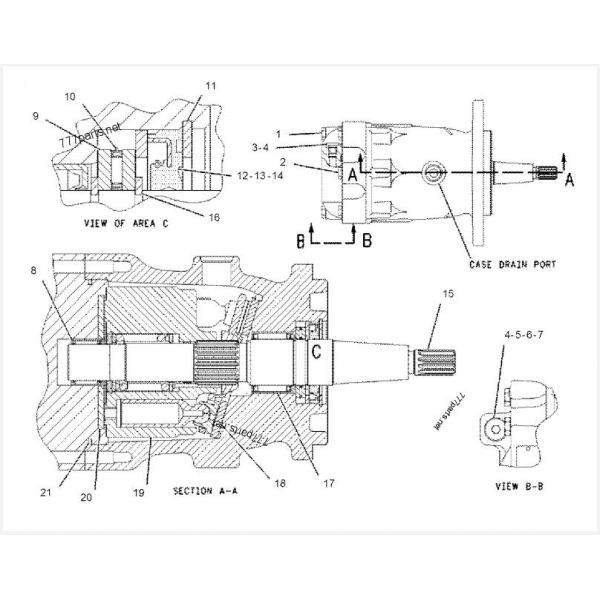 Dozer 74318RAA 966G 972G 980C 824C Hydraulic Fan Motor 161-8919