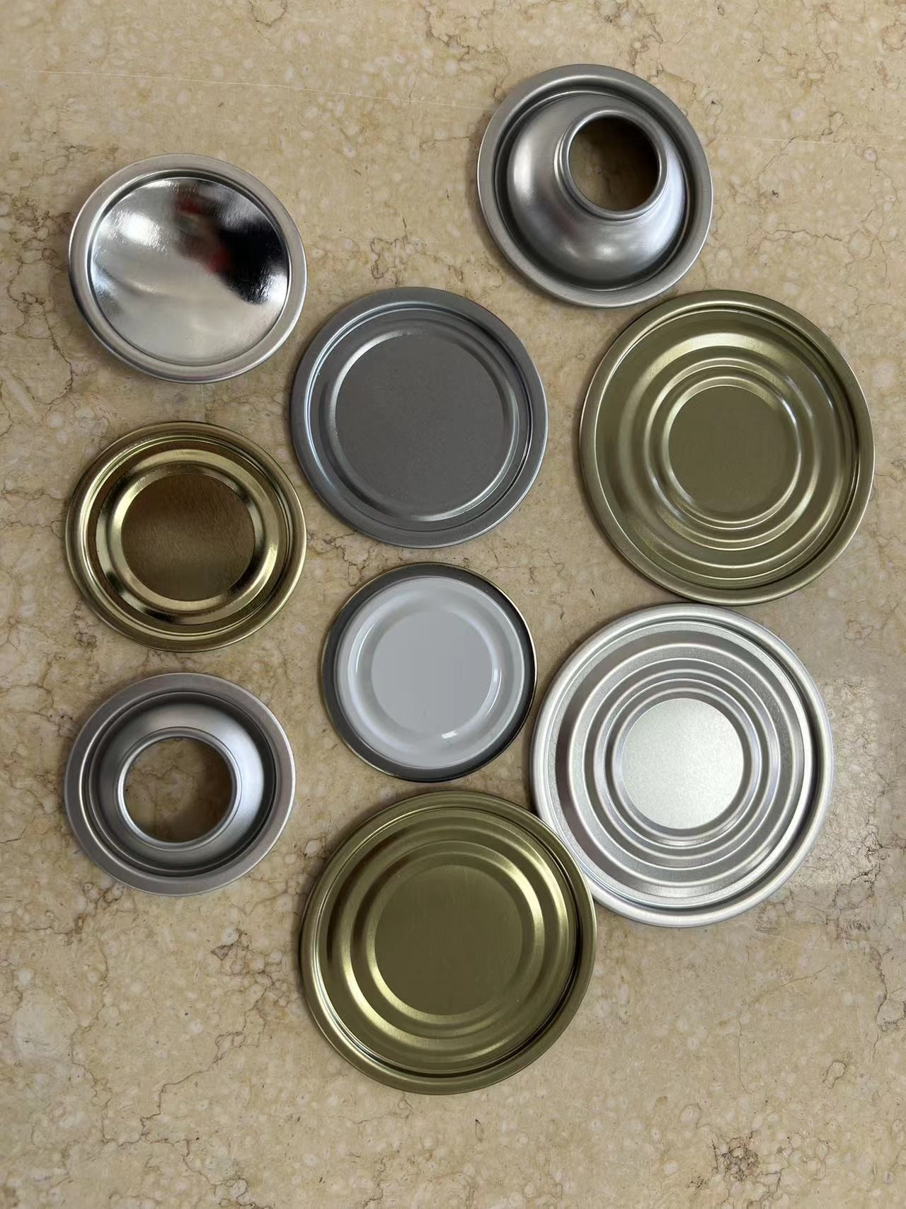 дно крышки жестяной коробки покрытия органозоля крышек BPA жестяной коробки 59mm 72mm 83mm 109mm 16mm 73mm свободное