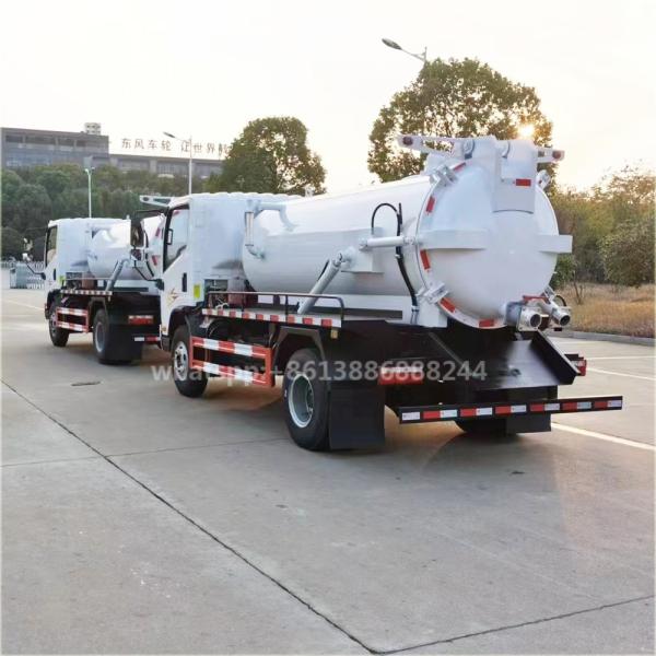 FAW 5000 Liters  Sewage Suction Truck  With Best Price     High-pressure Cleaning Truck   Vacuum Sewer