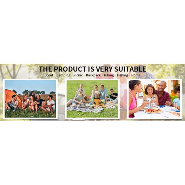 Stainless Steel Camping Plates Cups And Bowls Set. Camping Dish Set, Camping Mess Kits, Dinnerware Set