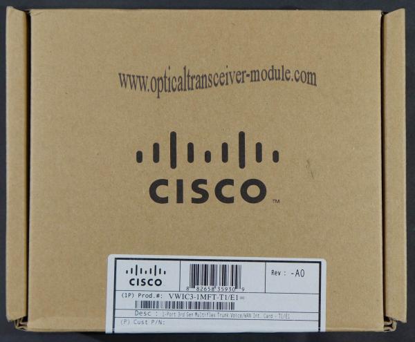 Les modules de 1 du PORT T1/E1 MULTIFLEX de TRONC routeur de Cisco ont adapté VWIC3-1MFT-T1E1 aux besoins du client