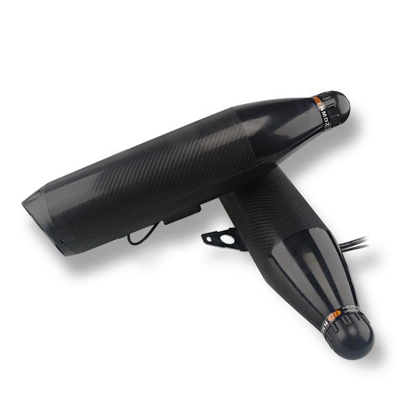 12V 4 Inch Exhaust Pipe Motorcycle Audio System Black Color