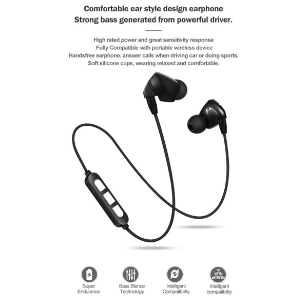 Black White 15m High Bass Earphones in ear Fidelity Microphone
