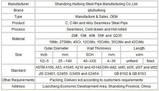 ST44 ASTM A53/A106 GR.B Carbon Steel Pipe seamless steel pipe