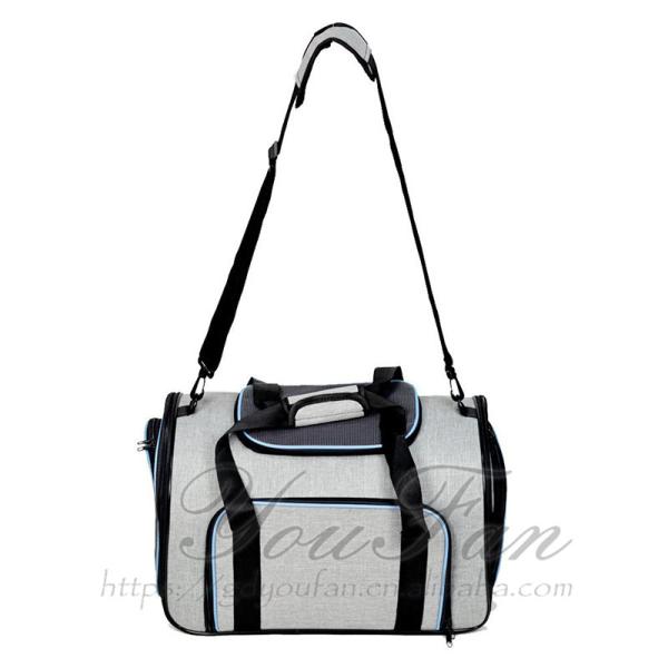 Fashionable Pet Carrier Bag , Zipper Closure Type Cat Travel Bag