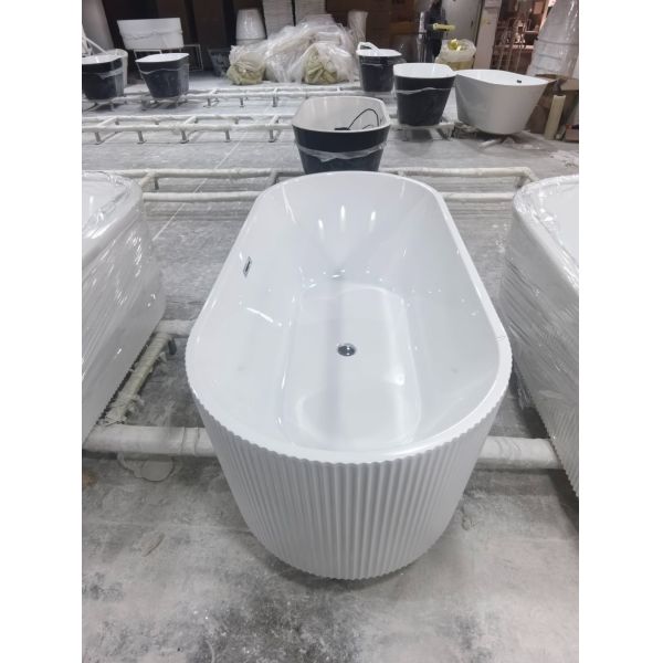 1800/1700/1600/1500/1400mm Oval Pure PMMA Acrylic Freestanding Bathtub Line Outer Tub