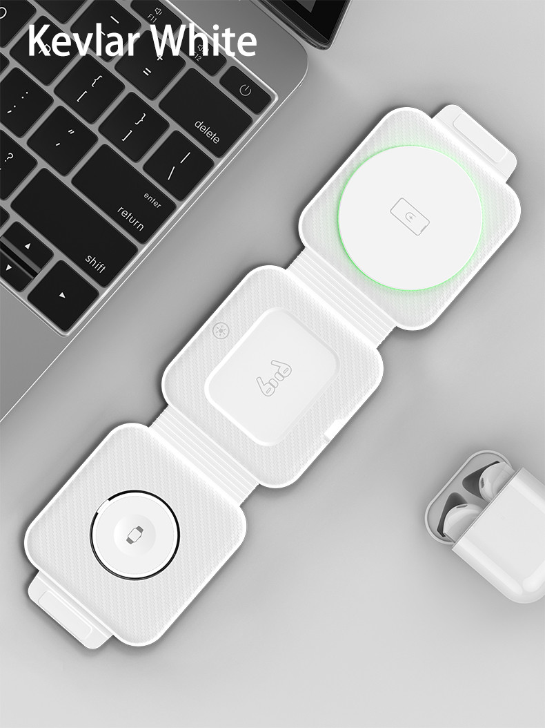Складчивый магнитный беспроводный зарядное устройство ABS пластик для iPhone iWatch и больше