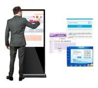 4K UHD tela sensível ao toque de 55 polegadas Monitor PC quiosque com Win10/11 Android OS