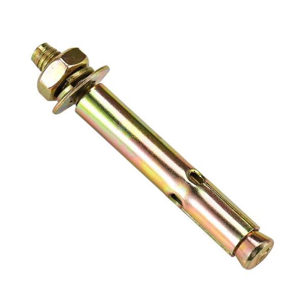 Metal Expansion Screw Yellow Zinc Plated High Carbon Steel Sleeve Anchor Bolts