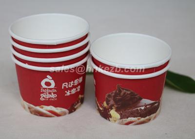 Disposable Vending Paper Cups Red 7 oz for Ice Cream Evironmental Friendly