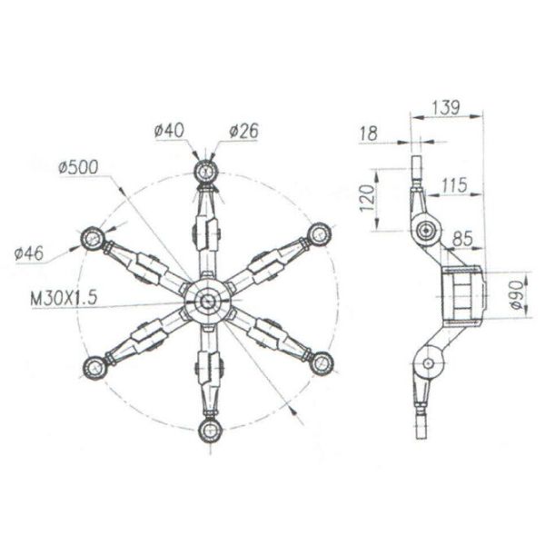 Stainless Steel Spider RSJ3D30 series