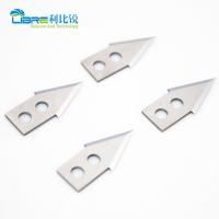 Tungsten Carbide Industrial Cutting Blades 34x16x1mm With 2 Small Round Holes