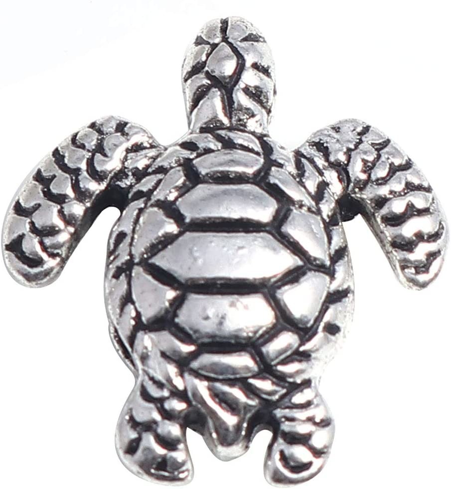 шарик античного прекрасного шкентеля черепахи 160pcs серебряный очаровывает подходящий первоначальный браслет 9x7mm