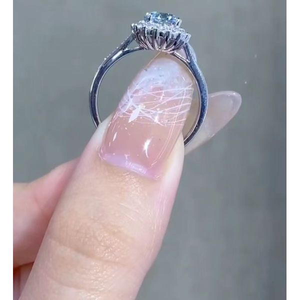 Замужество / Свадьба Лаборатория выращенный бриллиант ювелирные изделия Синий круг 2 каратный мужской бриллиантовый кольцо