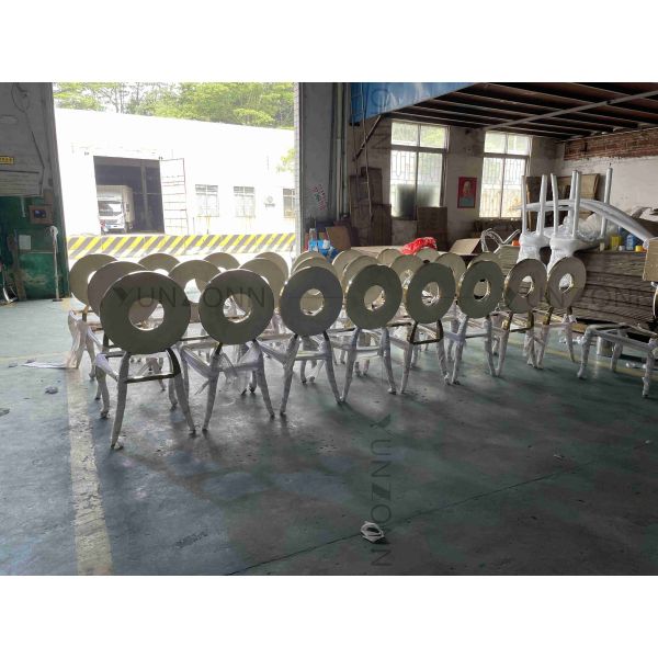 Round Back Dining Chairs Special Design Stackable Function Banquet Chairs