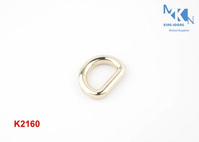 Metal Small D Rings Polished Hanging Plating , Zinc Alloy D Rings For Purse Making