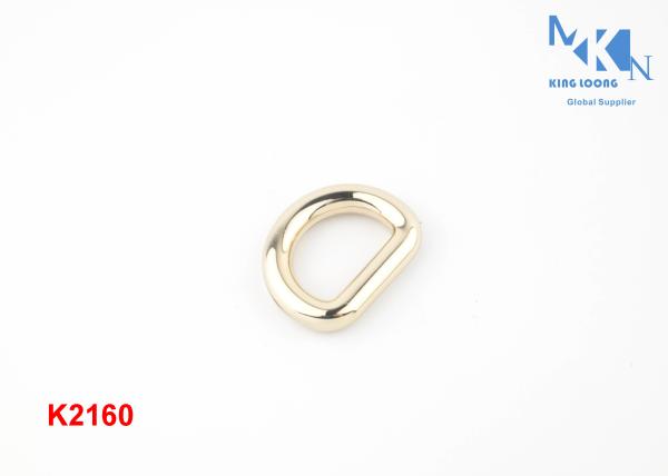 Metal Small D Rings Polished Hanging Plating , Zinc Alloy D Rings For Purse Making