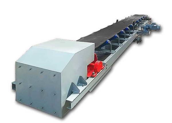 12mm Thickness Flat Belt Conveyor Rhombuses Rubber Heat Resistant  Two Way Unloading