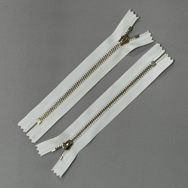 Y Shaped Metal Brass Zipper Oxidation Fading Resistant Light Gold #5 Zipper