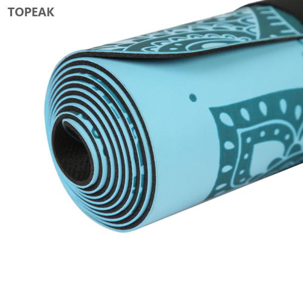 Grey Two Layer Fitness Yoga Mat 5 Mm Polyurethane Rubber Pu Yoga Matte 80cm Wide