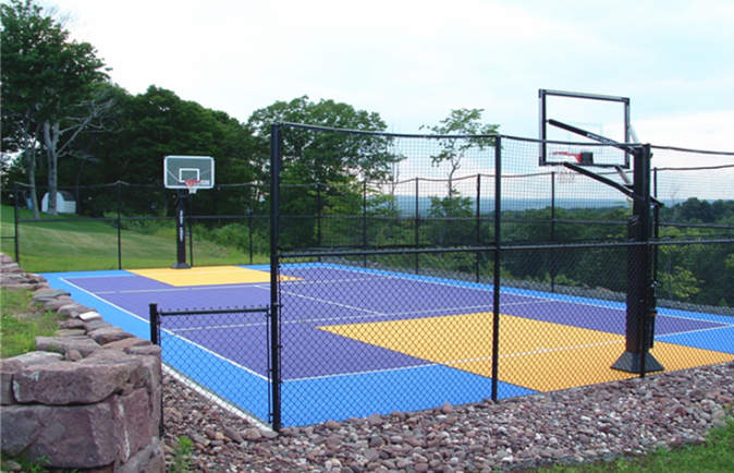 На открытом воздухе блокируя настил водоустойчивые PP баскетбола кроет справляться черепицей спорт