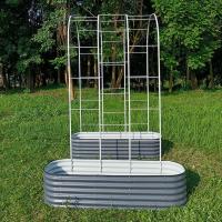 Túnel de ervilhas de 6 pés de altura Arco de metal de jardim Trellis Pepino Cama elevada Trellis à prova de ferrugem