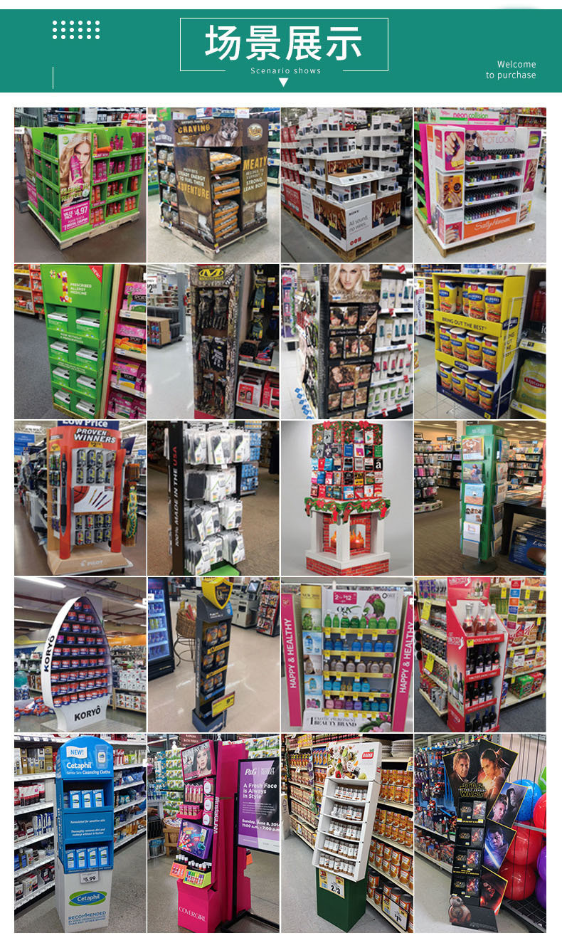 Custom Logo Corrugated Cardboard Hook Display Stand for Retail Advertising