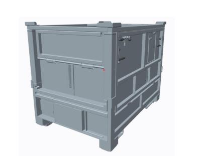 Metal 500 Litre Ibc Containers / Galvanised Steel Warehouse Stacking Boxes