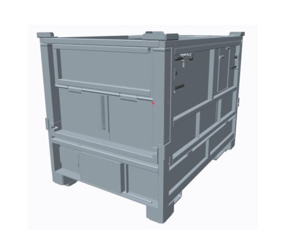 Metal 500 Litre Ibc Containers / Galvanised Steel Warehouse Stacking Boxes