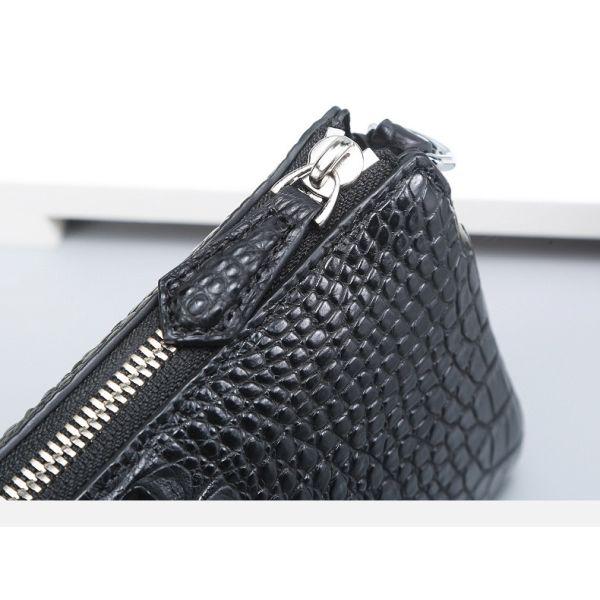 Genuine Alligator Leather Female Flap Bag Lady Small Purse Authentic Crocodile Skin Two Straps Women Single Shoulder Bag