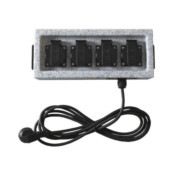 Outdoor Wall Mounted Electrical Power Socket Outlet Imitation Marble Polyethylene Plastic