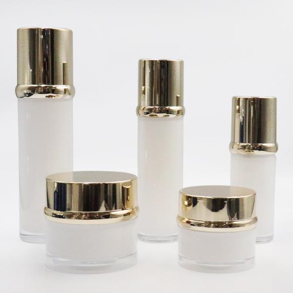 Customized Pump And Cap Cosmetic Packaging Set With Acrylic Cap